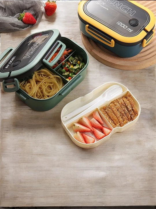 Lunch Box Bento Hermétique 1200ml avec Valve d’Évacuation d’Air