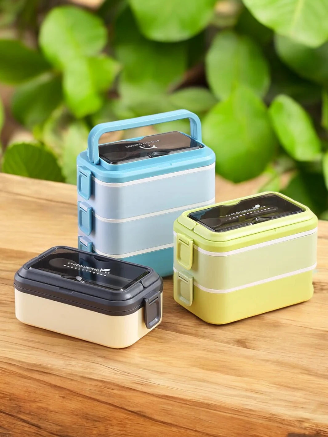 Lunch Box en inox multicouches avec couverts