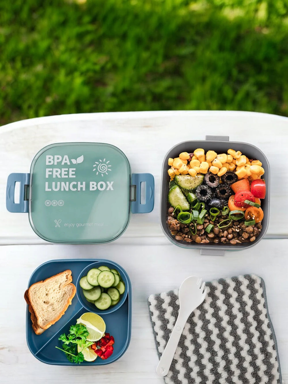 Lunch box bento sans BPA 4 compartiments