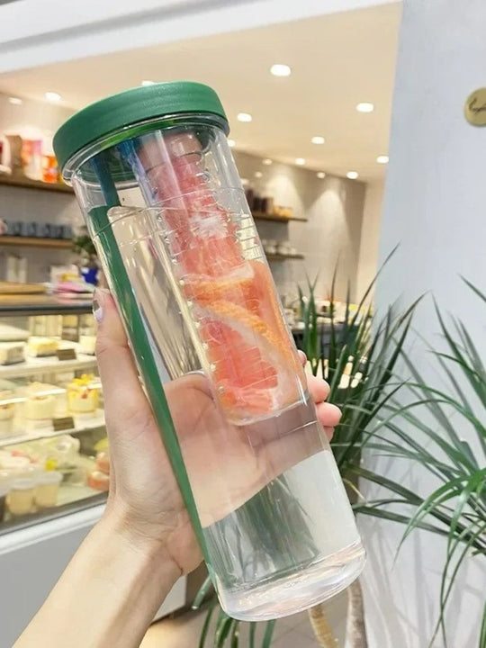 Gourde avec paille en plastique sans BPA de 700 ml avec infuseur