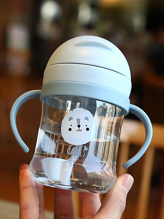 Gourde avec paille pour enfant de 250ml avec motif animaux