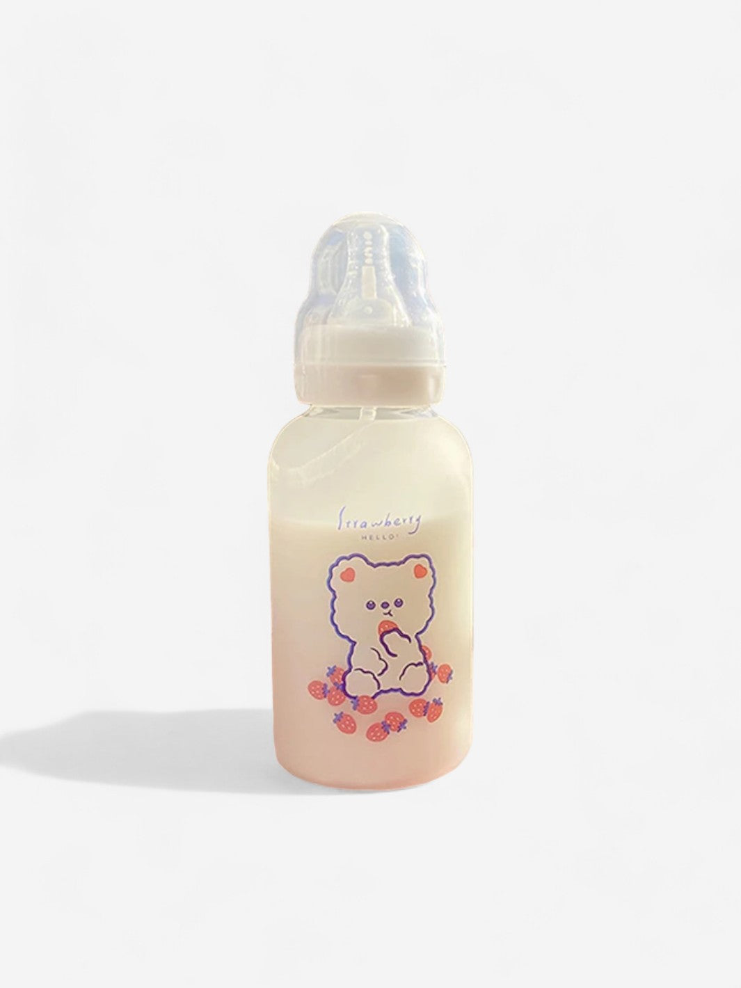 Gourde pour enfant en verre avec paille de 320ml