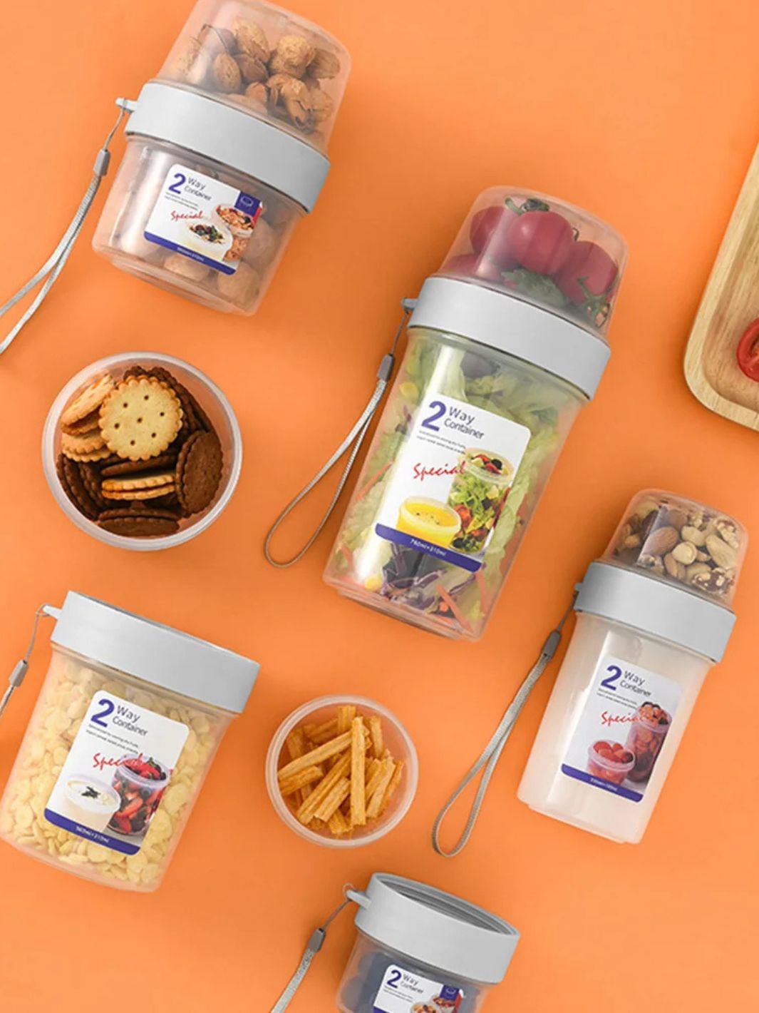 Lunch box pour salade en plastique