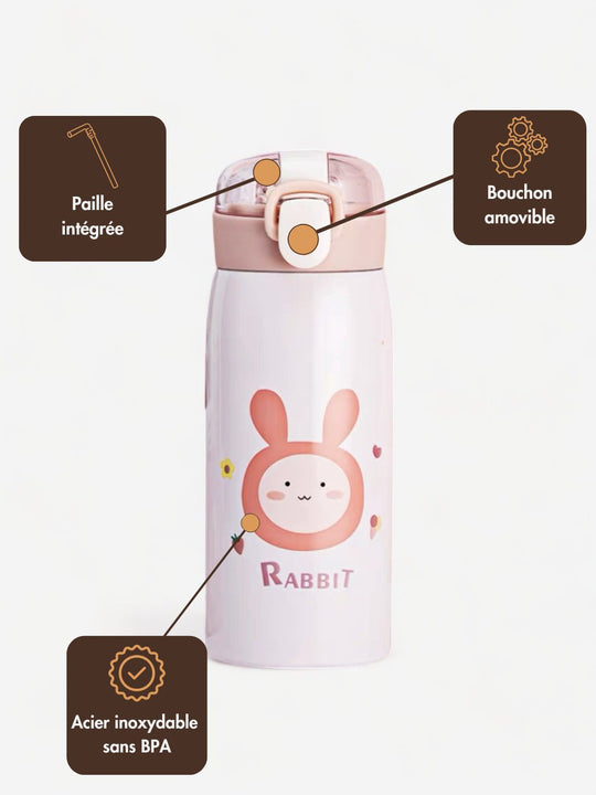 Gourde pour enfant avec paille - Lucky-eats