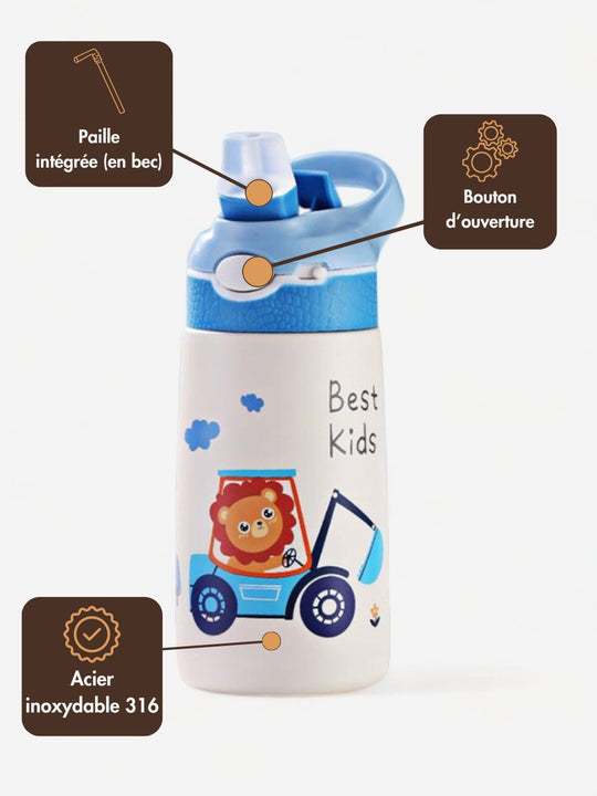 Gourde pour enfant en inox - Lucky-eats