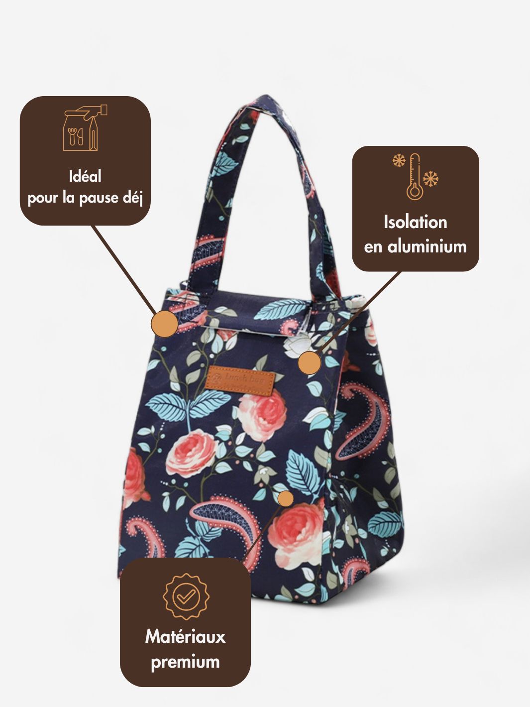 Lunch Bag à motifs pour femme - Lucky-eats