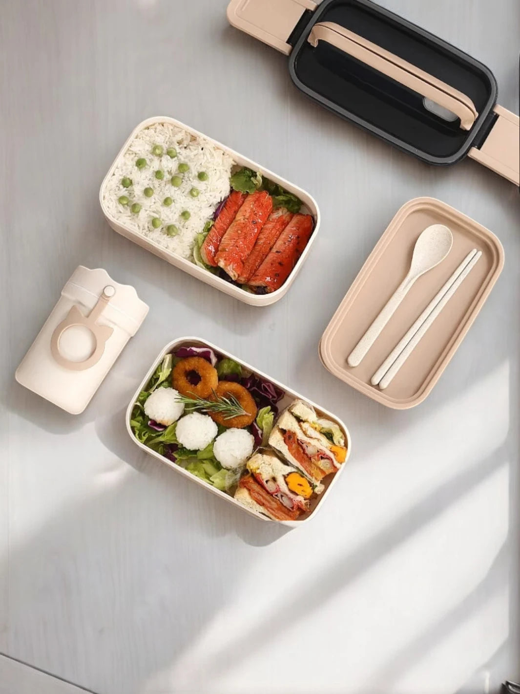 lunch box en acier inoxydable micro-ondable double compartiment