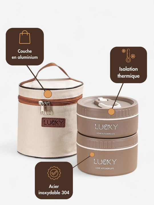 Coffret Lucky Lunch Box Isotherme - Lucky-eats