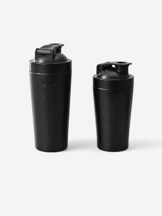 Gourde sport shaker en inox avec mélangeur