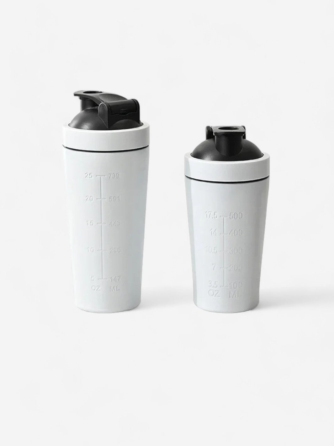 Gourde sport shaker en inox avec mélangeur