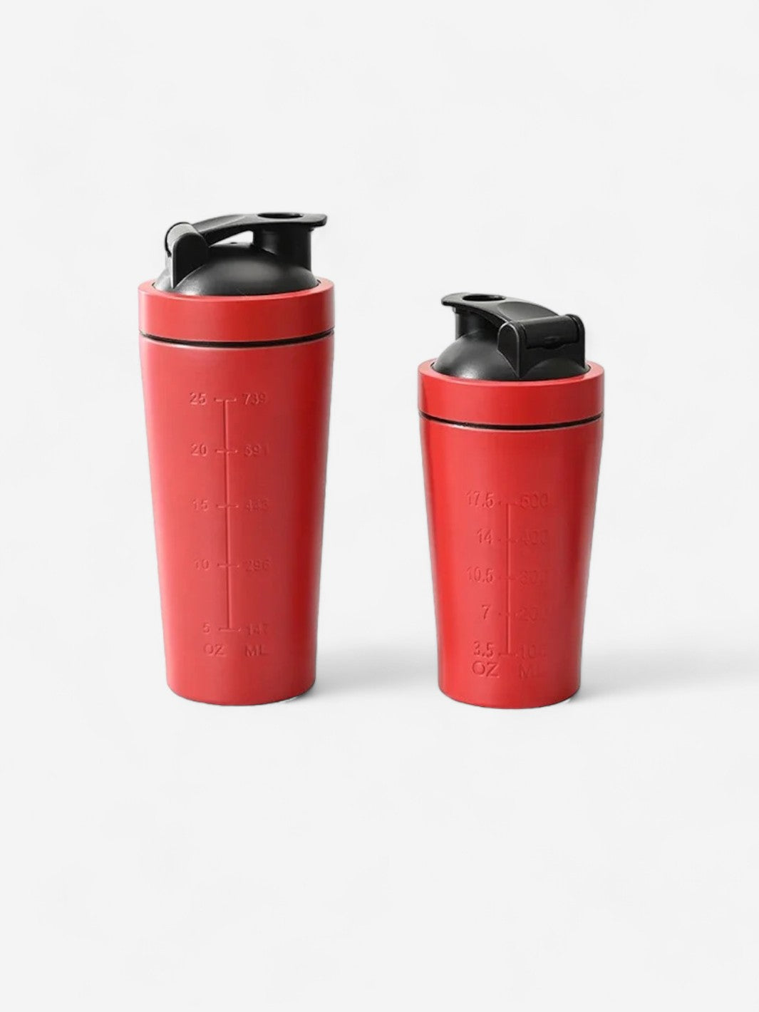 Gourde sport shaker en inox avec mélangeur