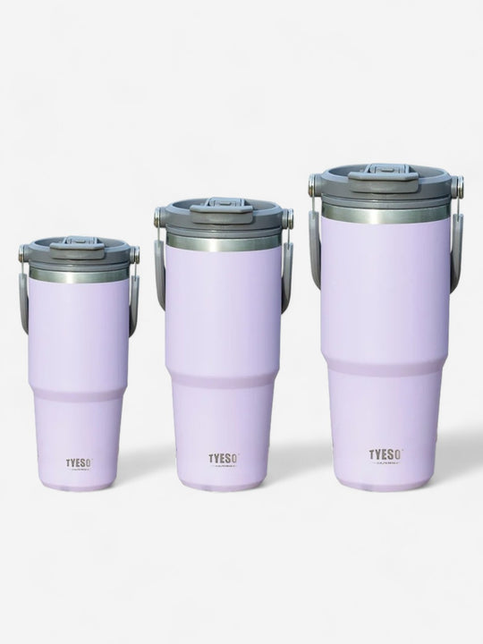 Gourde Thermos en acier inoxydable avec paille et poignée intégrées